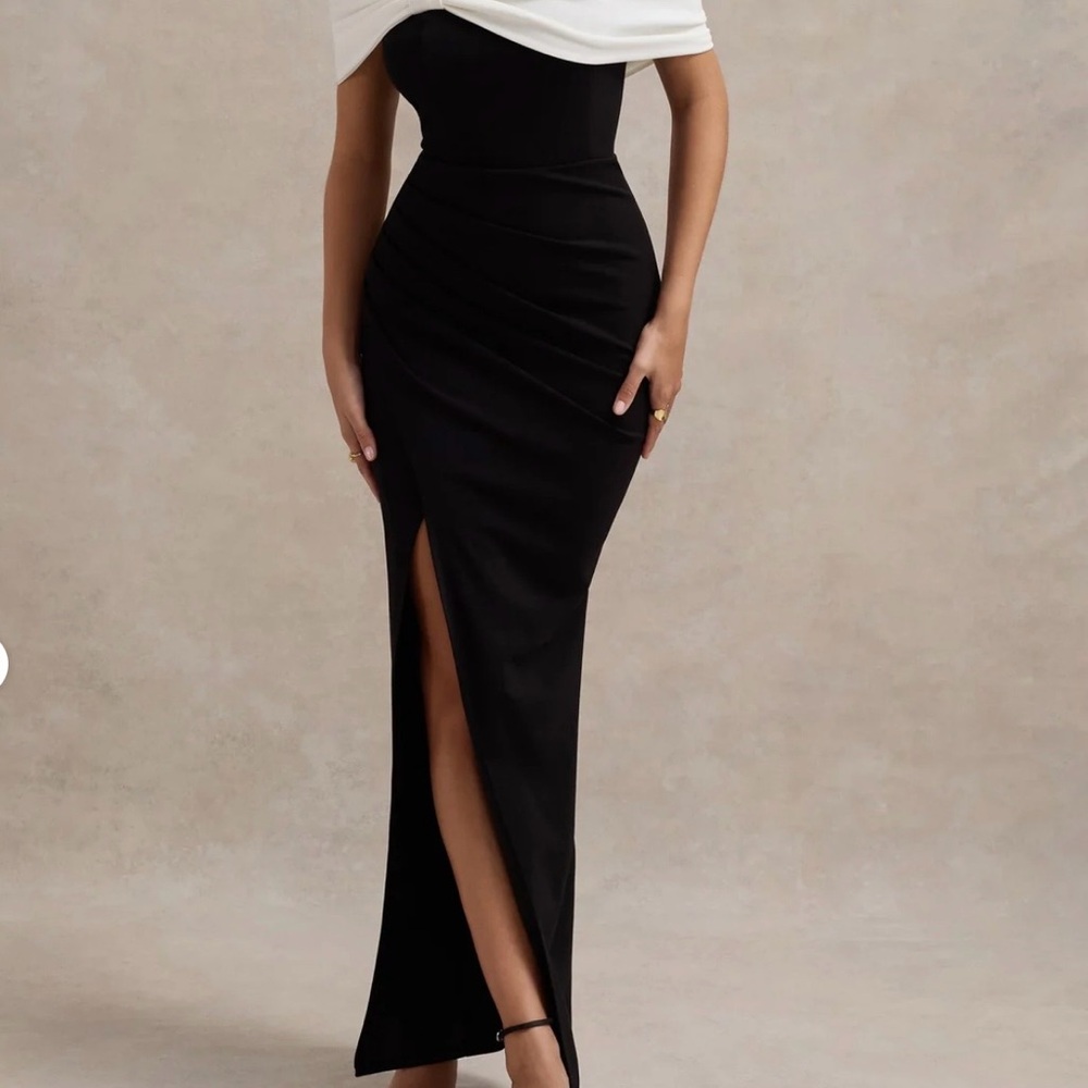 Club L London Black Structured Dress Top
